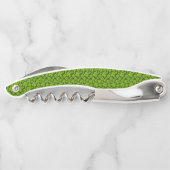 Elegant Four Leaf Clover Floral Kurkentrekker (Achterkant)