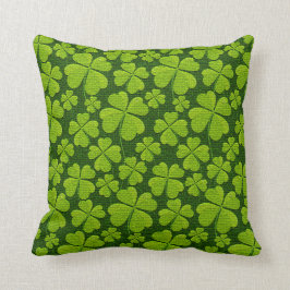 Elegant Four Leaf Clover Floral Kussen