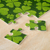 Elegant Four Leaf Clover Floral Legpuzzel (Zijkant)