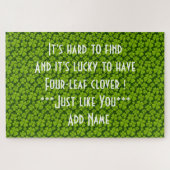 Elegant Four Leaf Clover Floral Legpuzzel (Horizontaal)