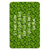 Elegant Four Leaf Clover Floral Magneet (Verticaal)