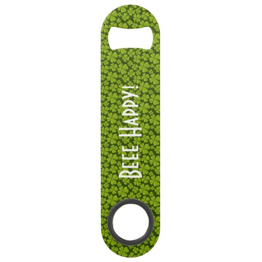 Elegant Four Leaf Clover Floral Speed Flessenopener (Voorkant)
