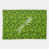 Elegant Four Leaf Clover Floral Theedoek (Horizontaal)