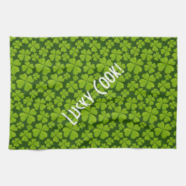 Elegant Four Leaf Clover Floral Theedoek