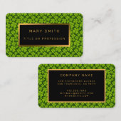 Elegant Four Leaf Clover Floral Visitekaartje (Voorkant / Achterkant)