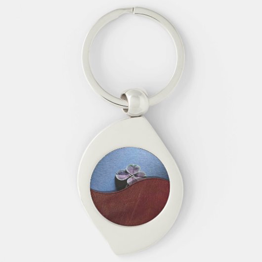 Elegant Four Leaf Clover Sleutelhanger (Voorkant)