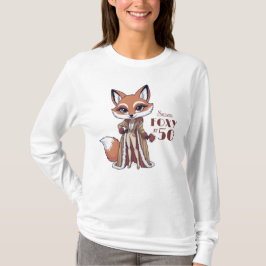Elegant Fox 50ste verjaardag | Foxy op 50 T-shirt