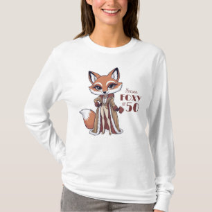 Elegant Fox 50ste verjaardag   Foxy op 50 T-shirt