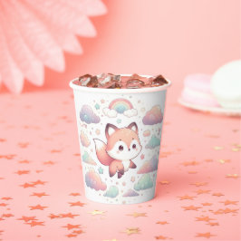 Elegant Fox Baby shower Papieren Bekers