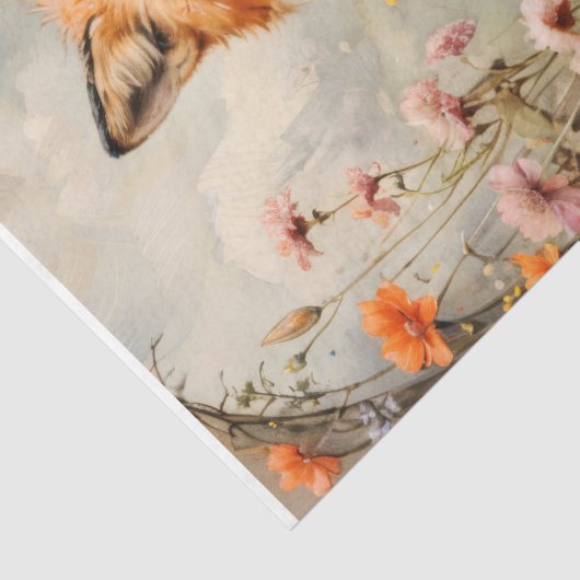 Elegant Fox - Decoupage - Tissuepapier (Detail)