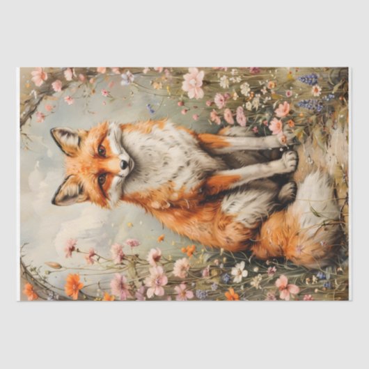 Elegant Fox - Decoupage - Tissuepapier (Voorkant)