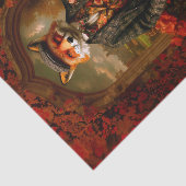 Elegant Fox Gentleman Portrait EW5 Decoupage Tissuepapier (Detail)