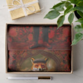 Elegant Fox Gentleman Portrait EW5 Decoupage Tissuepapier (Geschenk)