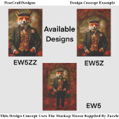 Elegant Fox Gentleman Portrait EW5ZZ Decoupage Tissuepapier