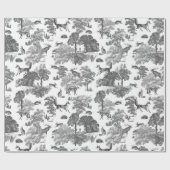 Elegant Fox Konijn Country Toile Cadeaupapier (Vlak)