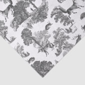 Elegant  Fox Konijn Country Toile Tissuepapier (Detail)