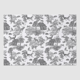 Elegant  Fox Konijn Country Toile Tissuepapier