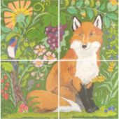 Elegant Fox Tegel Muurschildering voor 4" Tegels Sticker (Voorkant)
