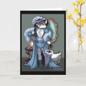 Elegant Fox Wenskaart Kaart (Gele Bloem)