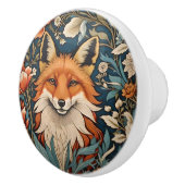 Elegant Fox William Morris Inspired Floral Keramische Knop (Rechts)