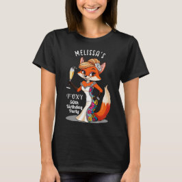 Elegant Foxy 50ste verjaardagsfeestje Black Fox T-shirt