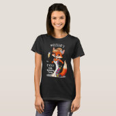 Elegant Foxy 50ste verjaardagsfeestje Black Fox T-shirt (Voorkant volledig)