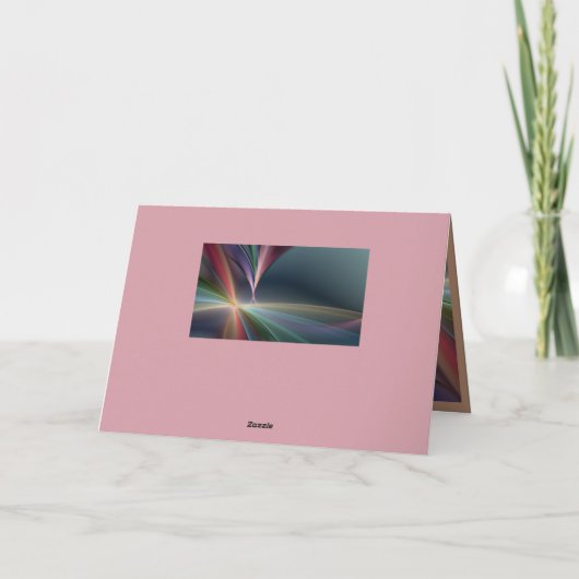 Elegant Fractal Pastel Regenboog Kleurontwerp Kaart (Achterkant)