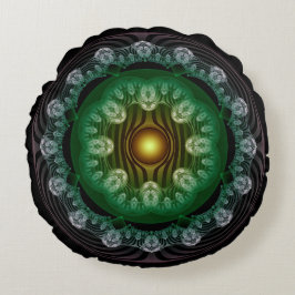 Elegant fractal patroonkussen rond kussen