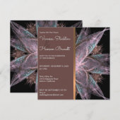 Elegant Fractal Wedding Invitation Kaart (Voorkant / Achterkant)