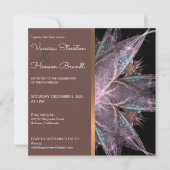 Elegant Fractal Wedding Invitation Kaart (Voorkant)