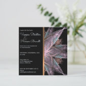 Elegant Fractal Wedding Invitation Kaart (Staand voorkant)