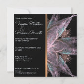 Elegant Fractal Wedding Invitation Kaart (Voorkant)