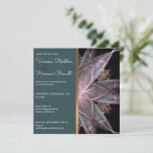 Elegant Fractal Wedding Invitation Kaart (Staand voorkant)