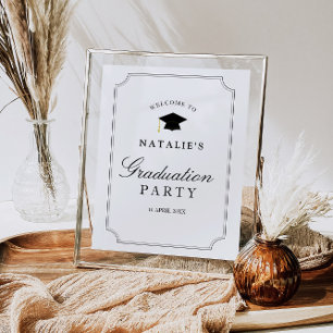 Elegant  fram graduparty welkomstbord poster