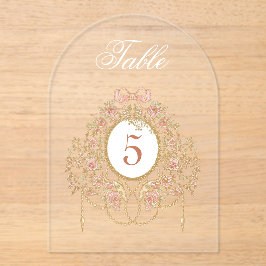 Elegant Frame Acrylic Table Number Acryl Uitnodigingen