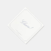 Elegant Frame Blue Wedding Napkins Servet (Hoek)