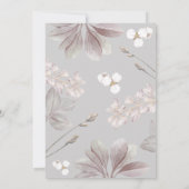 Elegant Frame Girl Baptism Flowery Watercolor Kaart (Achterkant)