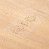 Elegant Frame Holy Cross Baptism Acryl Uitnodigingen (Laagn)