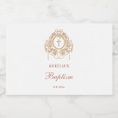 Elegant Frame Holy Cross Baptism Mini Likeurfles Etiket (Enkel label)