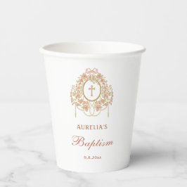 Elegant Frame Holy Cross Baptism Papieren Bekers