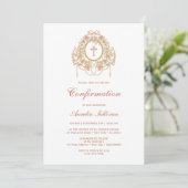 Elegant Frame Holy Cross Confirmation Invitation Kaart (Staand voorkant)