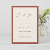 Elegant Frame Modern Save The Date Card (Staand voorkant)