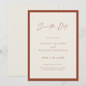 Elegant Frame Modern Save The Date Card (Voorkant / Achterkant)