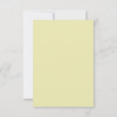 Elegant Frame on Celestial Yellow Monogram Wedding RSVP Kaartje (Achterkant)