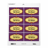 Elegant Framed Book Bord Etiket (Full Sheet)