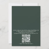 Elegant Framed Peonies Elegant QR Code Wedding Kaart (Achterkant)