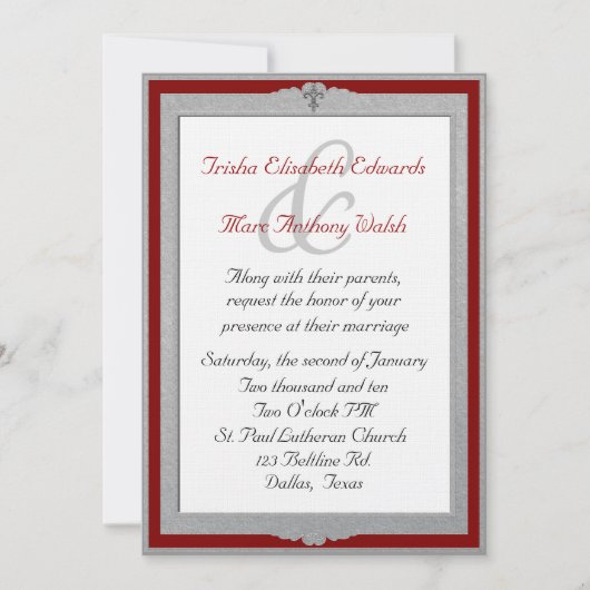 Elegant Framed Wedding Uitnodiging (Voorkant)