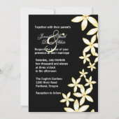 Elegant Frangipani Wedding Invitation Kaart (Achterkant)