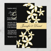 Elegant Frangipani Wedding Invitation Kaart (Voorkant / Achterkant)