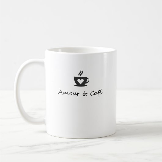 Elegant Frans Amour & Café (Liefde & Koffie) Koffiemok (Links)